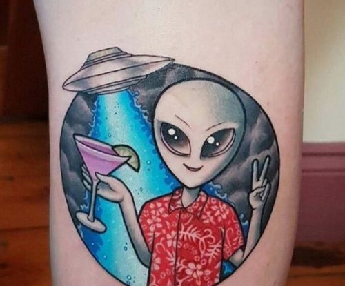 Explore the Cosmos with Style: 20 Stunning Alien Tattoo Ideas to Inspire Your Next Ink Adventure in
