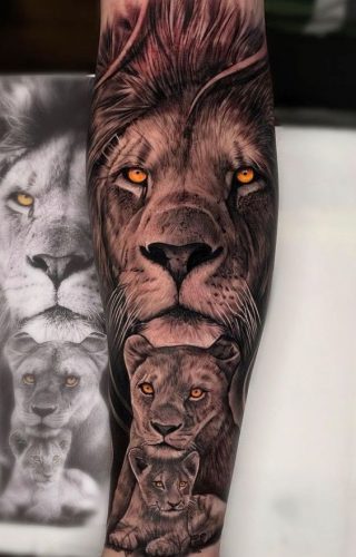 Celebrate the Pride: 24 Lion Family Tattoo Ideas