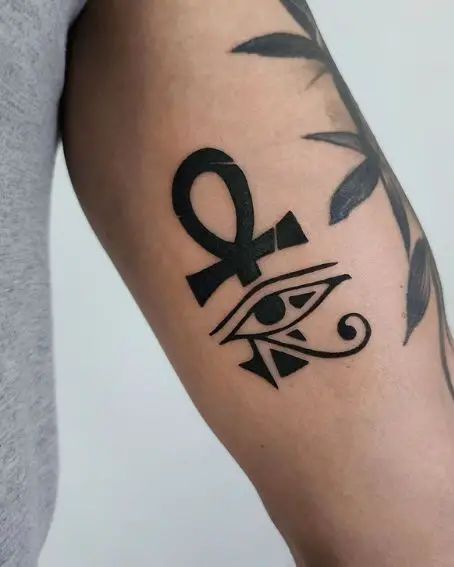27 Ankh Tattoo Ideas with Eye of Horus, Spine, Chest, Minimalist Symbolic Ink