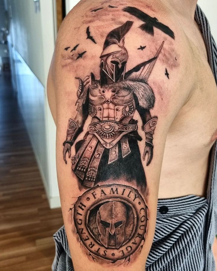 27 Spartan Tattoo Ideas Bold Sleeve, Chest, Leg & Forearm Designs