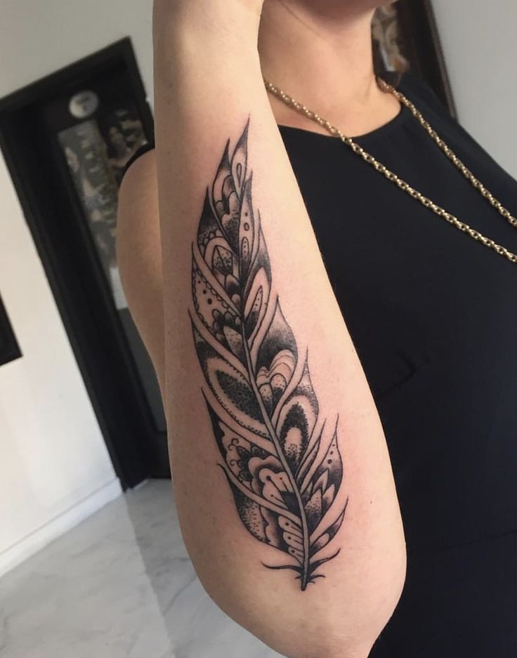 28 Feather Tattoo Ideas : Fine Line, Mandala, Native American, Black, Simple & Meaningful Designs