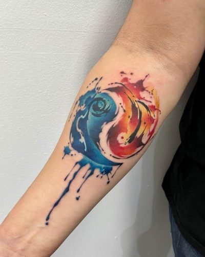 Explore 16 Stunning Fire and Ice Tattoo Designs for : Unleash Your Inner Fire with Cool Contrasts!