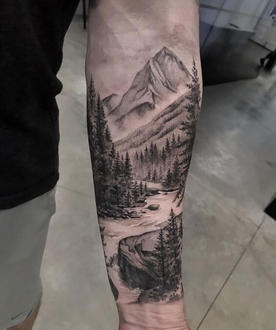 27 Ideas Mountain Tattoo Ideas : Minimalist, Geometric, Fine Line & Sleeve Designs