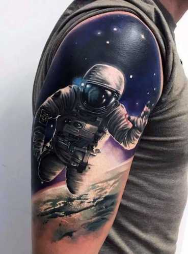 27 Astronaut Tattoo Ideas