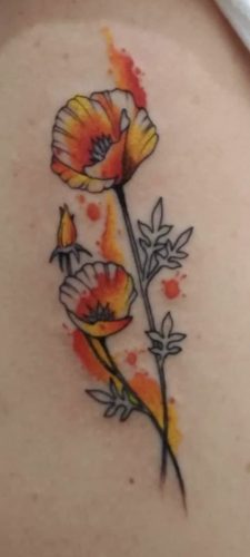 33 Bold Color Tattoo Ideas