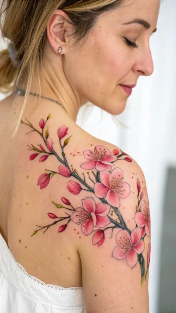 30 Stunning Cherry Blossom Tattoo Ideas for : Designs for Men and Women