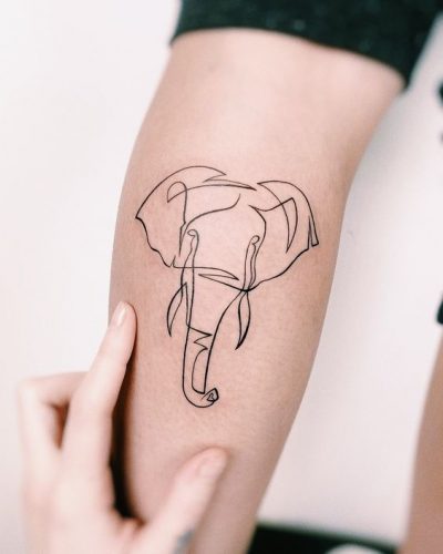 18 Elephant Tattoos Simple Ideas
