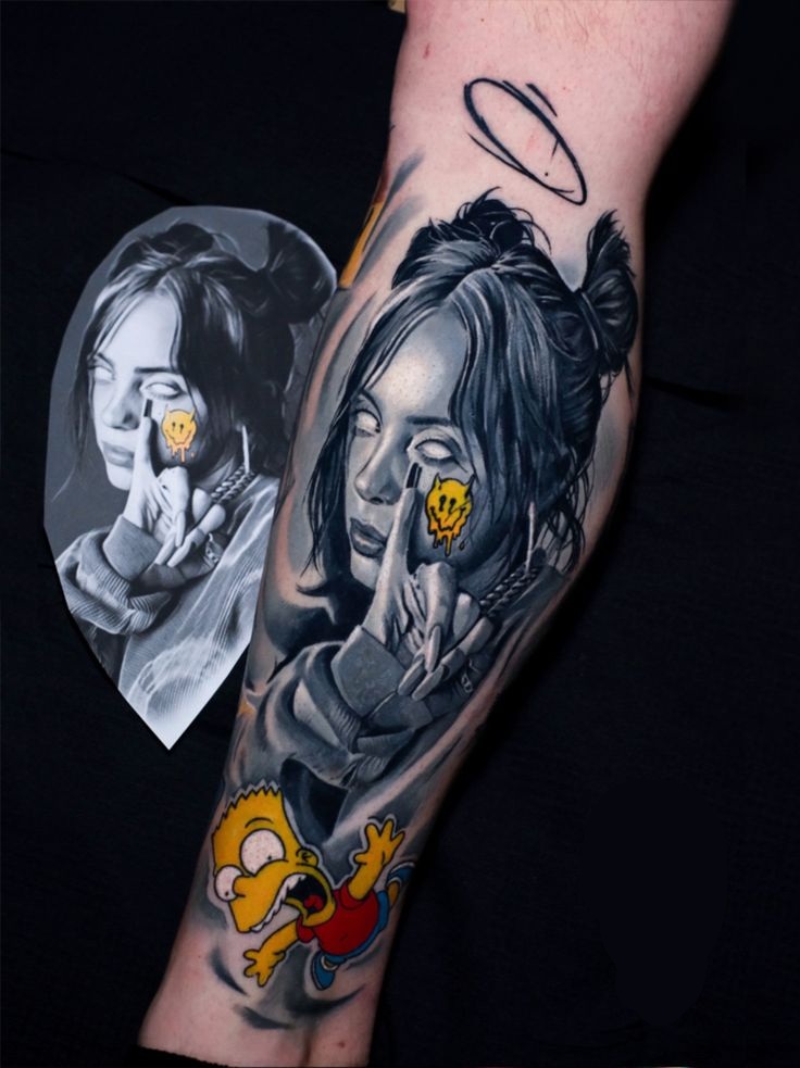 30 Billie Eilish Tattoo Ideas : Portraits, Song Lyrics & More Unique Fan-Inspired Ink