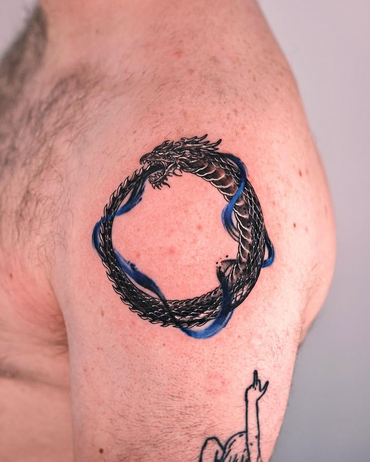 25 Ouroboros Tattoo Ideas : Minimalist, Dragon, FMAB &#038; Traditional Snake Designs