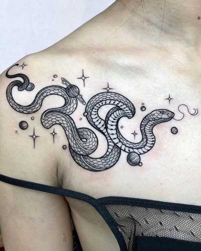 20 Masterful Snake Tattoos Drawing Concepts