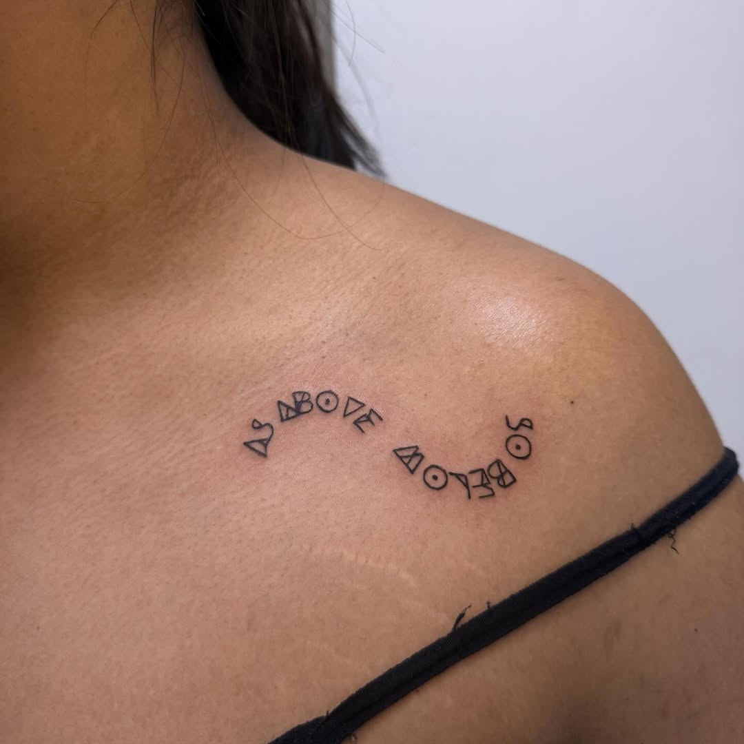 29 As Above, So Below Tattoo Ideas: Striking Ways To Wear A Classic Hermetic Motto