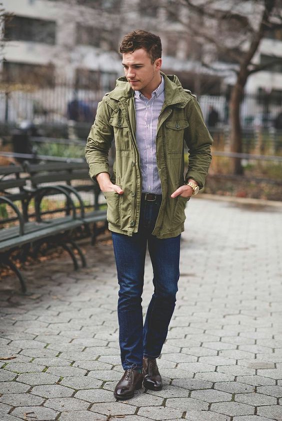 18 Stylish Green Fall Outfits for Men in Cozy Sweaters, Cool Jackets, and Trendy Looks