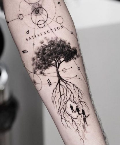 Explore 20 Unique Tree Tattoo Designs for : Symbolism & Artistry in Nature-Inspired Tattoos