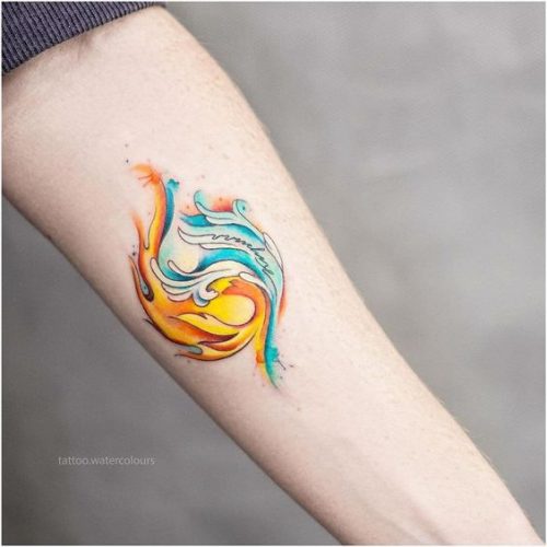 Explore 16 Stunning Fire and Ice Tattoo Designs for : Unleash Your Inner Fire with Cool Contrasts!