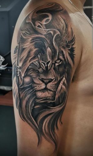 24 Lion Tattoo Half Sleeve: Showcase Power and Artistry