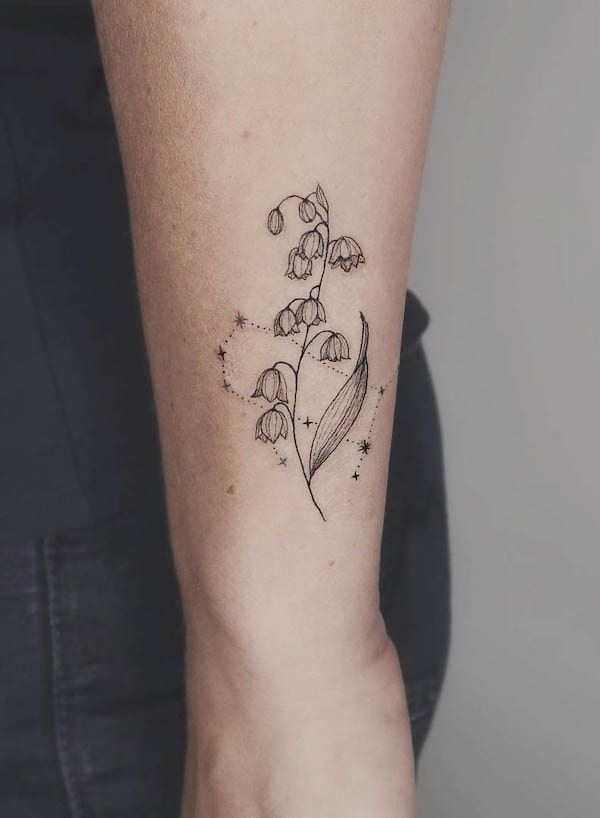 26 Stunning Lily of the Valley Tattoo Ideas