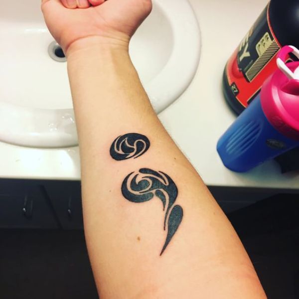 30 Stunning Semicolon Tattoo Ideas for : Minimalist, Butterfly, Floral, Heart & More
