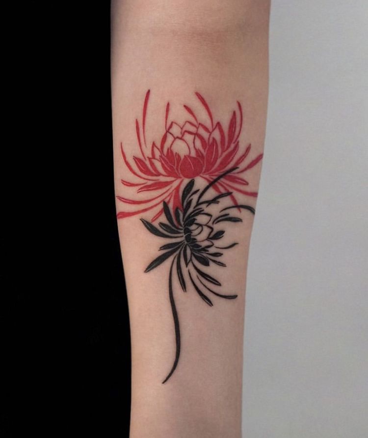 27 November Birth Flower Tattoo Ideas Featuring Chrysanthemums, Peony, Fine Line Designs