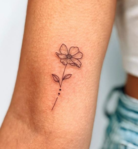 30 Stunning Semicolon Tattoo Ideas for : Minimalist, Butterfly, Floral, Heart & More