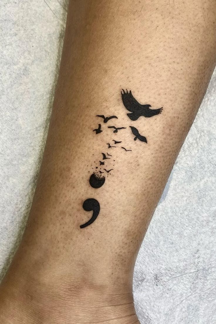 30 Stunning Semicolon Tattoo Ideas for : Minimalist, Butterfly, Floral, Heart & More