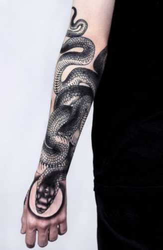 16 Snake Tattoos Wrapped Around Arm Inspiration