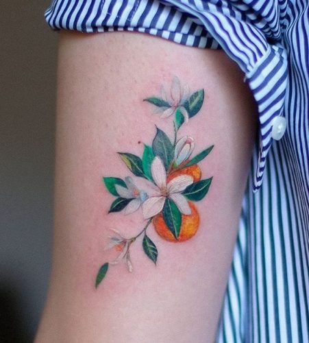33 Bold Color Tattoo Ideas