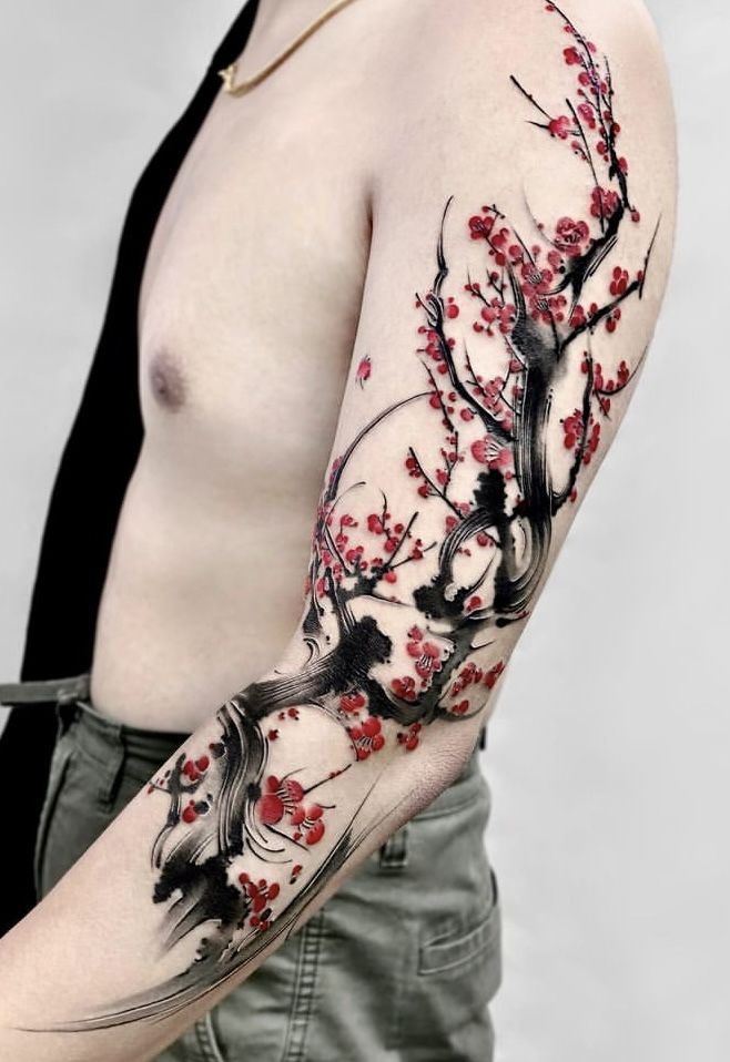 30 Stunning Cherry Blossom Tattoo Ideas for : Designs for Men and Women