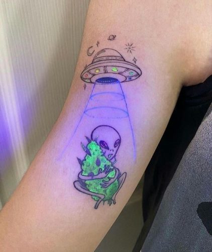 Explore the Cosmos with Style: 20 Stunning Alien Tattoo Ideas to Inspire Your Next Ink Adventure in