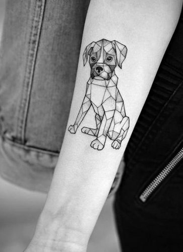 15 Sleek Dog Outline Tattoo Ideas