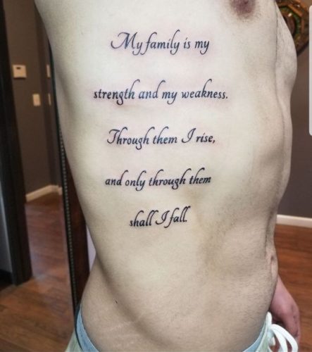 17 Trendy Rib Writing Tattoo ideas