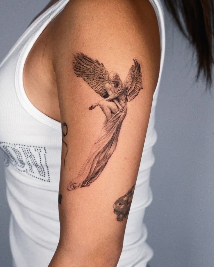 25 Angel Tattoo Ideas : Guardian, Cherub, and Dark Designs for Men and Women