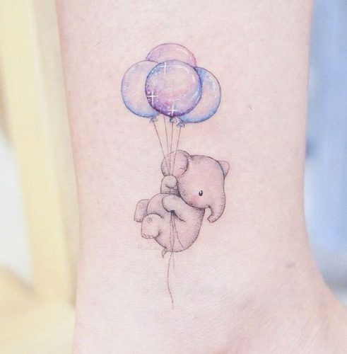 19 Elephant Ankle Tattoos Ideas
