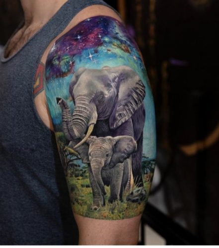 20 Elephant Shoulder Tattoos Ideas