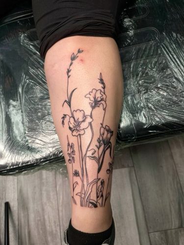 20 Ideas Back of Leg Tattoo Women for