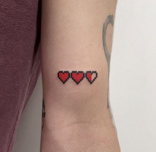18 Three Hearts Tattoo Ideas for