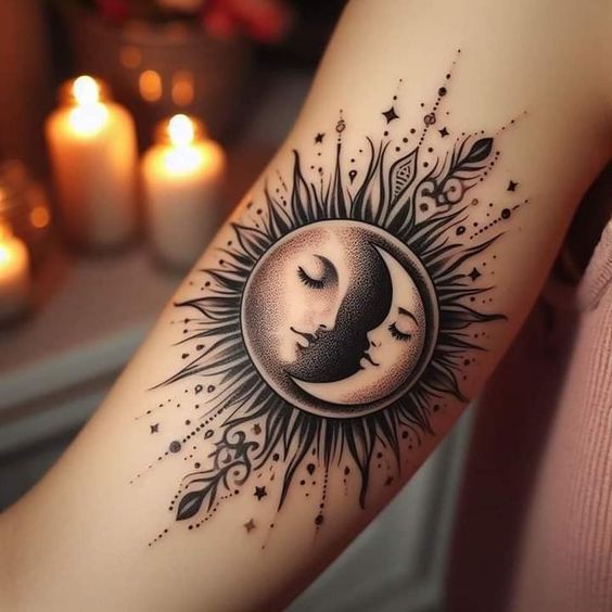Explore 23 Unique Sun and Moon Tattoo Ideas for : Simple, Minimalist & Matching Designs for All