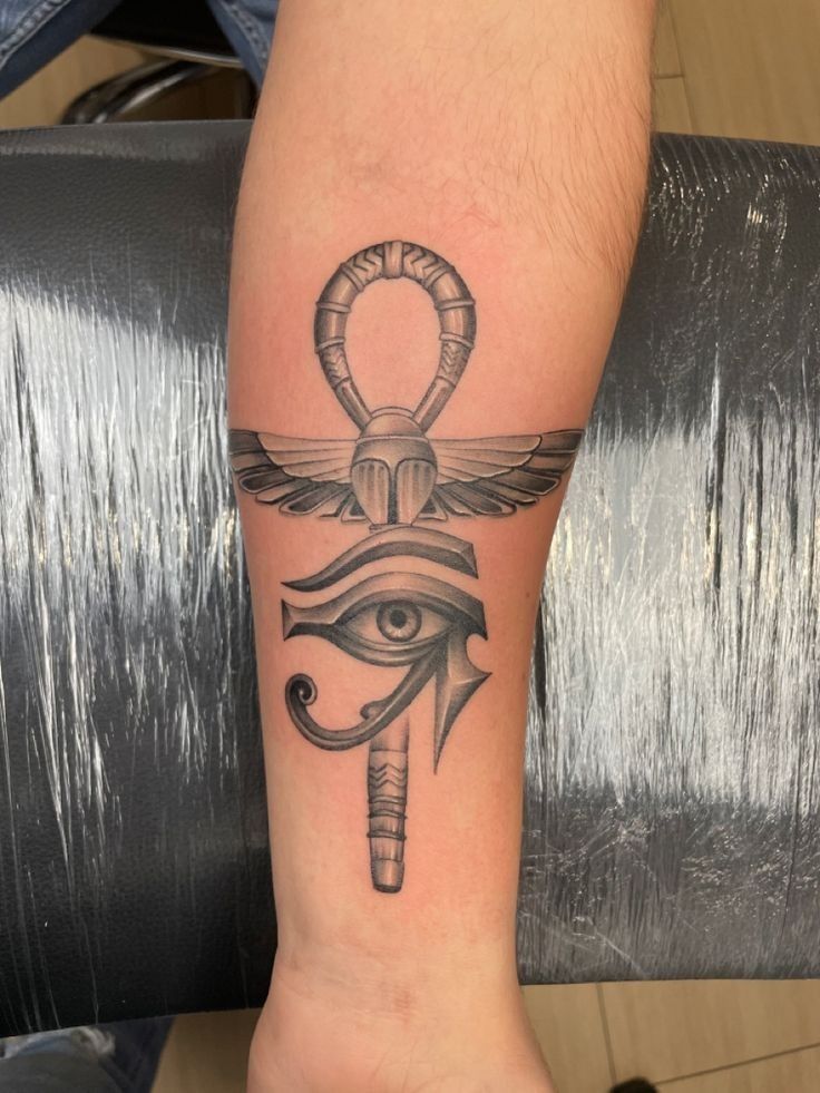 27 Ankh Tattoo Ideas with Eye of Horus, Spine, Chest, Minimalist Symbolic Ink