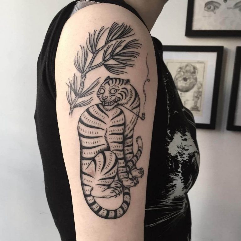 Japanese Tiger Tattoos Traditional Designs, Sleeves, Chest & Arm Ideas