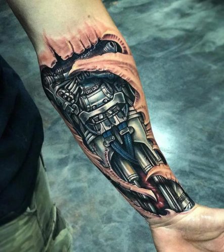 Explore 20 Unique Robot Tattoo Ideas for : From Futuristic Samurai to Colorful Mechanical Art