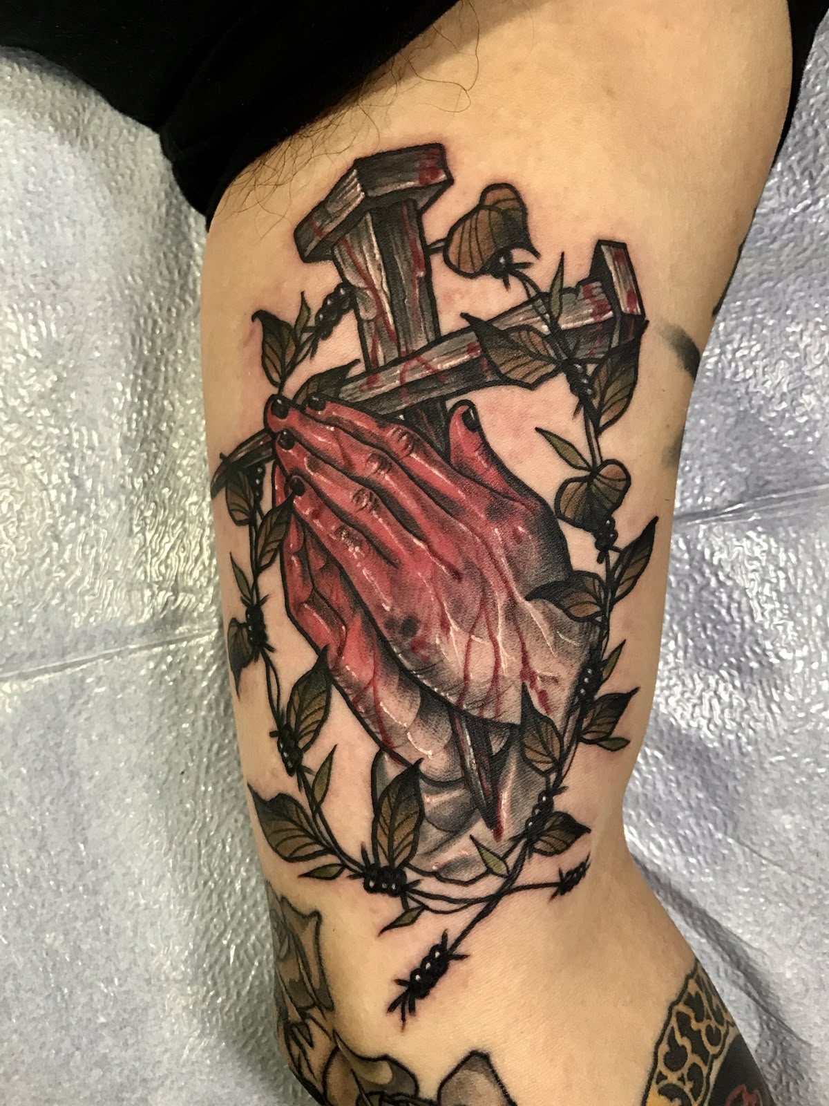 Praying Hands Tattoo Ideas : Rosary, Realism, Shoulder, Chest, Neck, Back and More