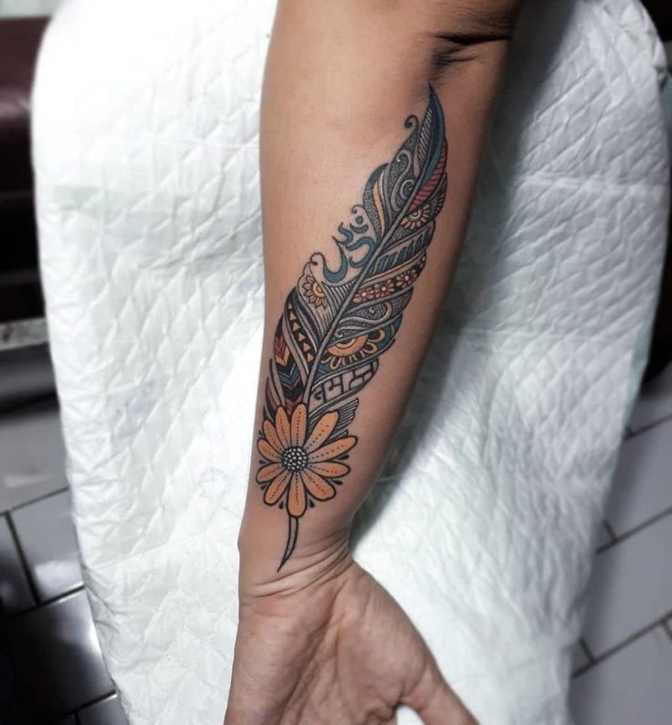 28 Feather Tattoo Ideas : Fine Line, Mandala, Native American, Black, Simple & Meaningful Designs
