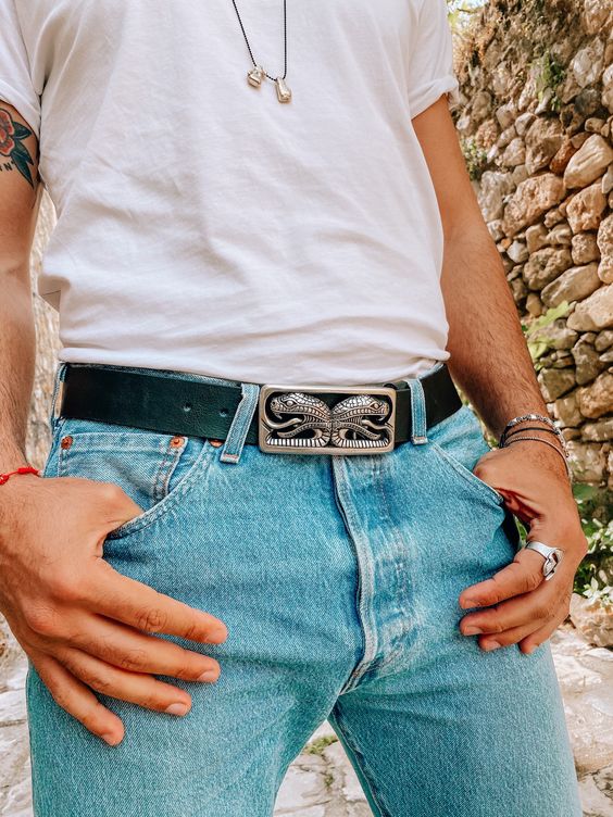 22 Stylish Belt Outfits for Men in : From Classic Leather to Bold Chains – Elevate Your Style