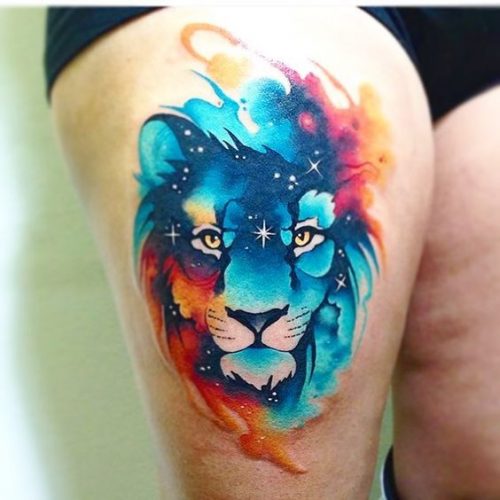 Watercolor Lion Tattoo: 20 Vibrant and Artistic Designs