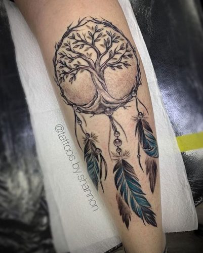 Explore 18 Unique Dreamcatcher Tattoo Designs for  &#8211; Symbolism &#038; Artistic Beauty