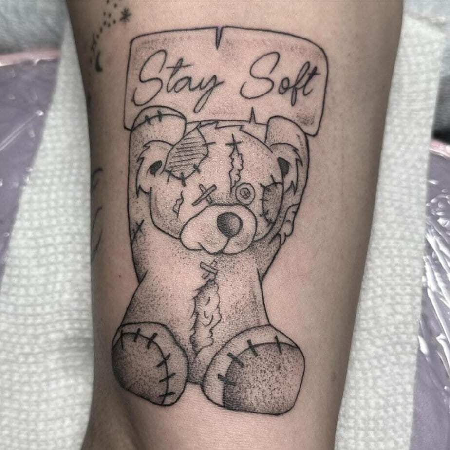 30 Teddy Bear Tattoo Designs Cute, Realistic, Fine Line, Matching, Feminine & Dark Tattoo Ideas
