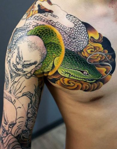 Discover Top 15 Snake Shoulder Tattoo Designs for : Inspiration for Men & Women