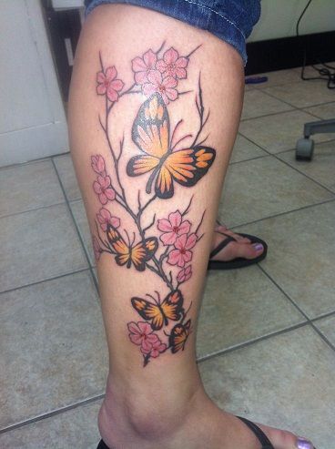 Under Knee Tattoos for Women 17 ideas