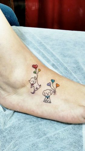 22 Cat and Dog Tattoo Ideas