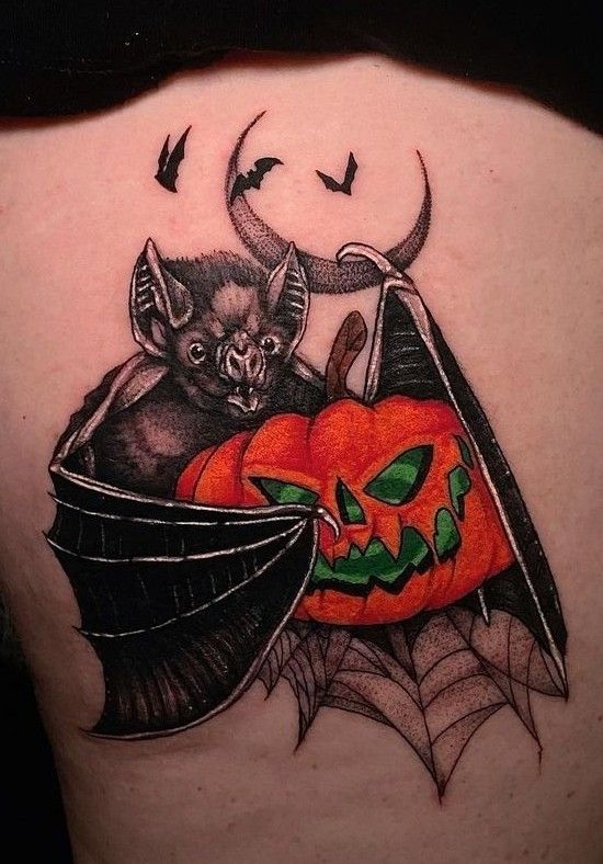 28 Pumpkin Tattoo Ideas Cute, Scary, Flash & Traditional Designs