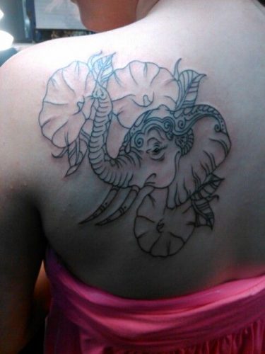 19 Elephant Tattoo Ideas with Flowers